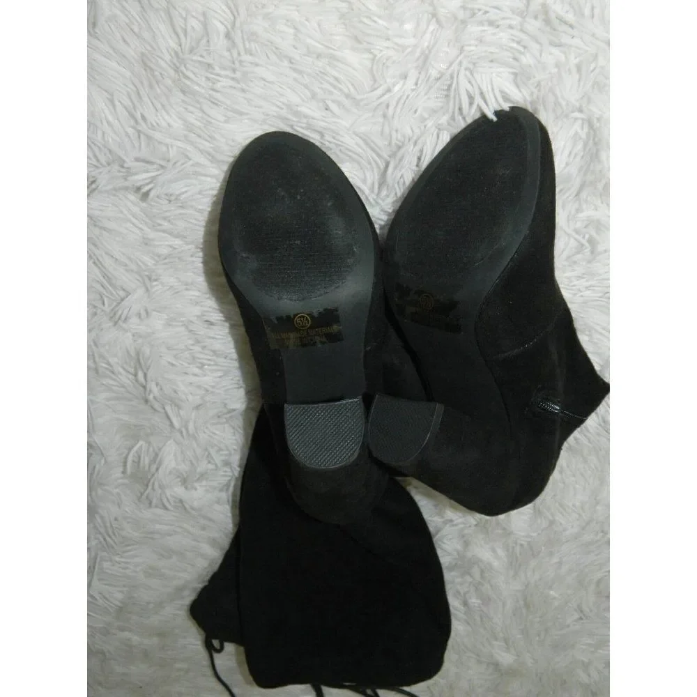 Lulu's Boots So Much Yes‎ Black Suede Over the Knee Boots